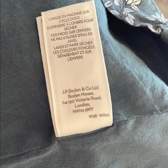 Mini Boden Blue and White Casual dress with Peter Pan Collar - Picture 9 of 10